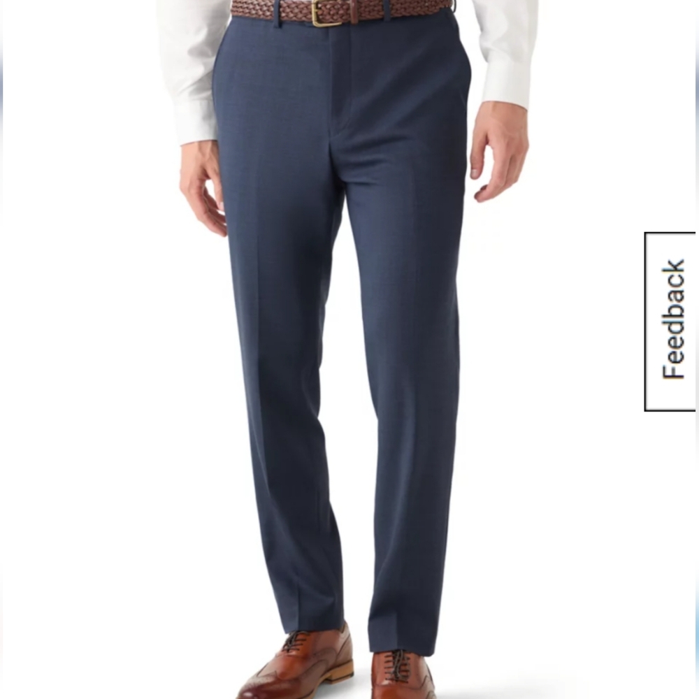NWT Ted Baker London Men Linen Suit Trousers Navy